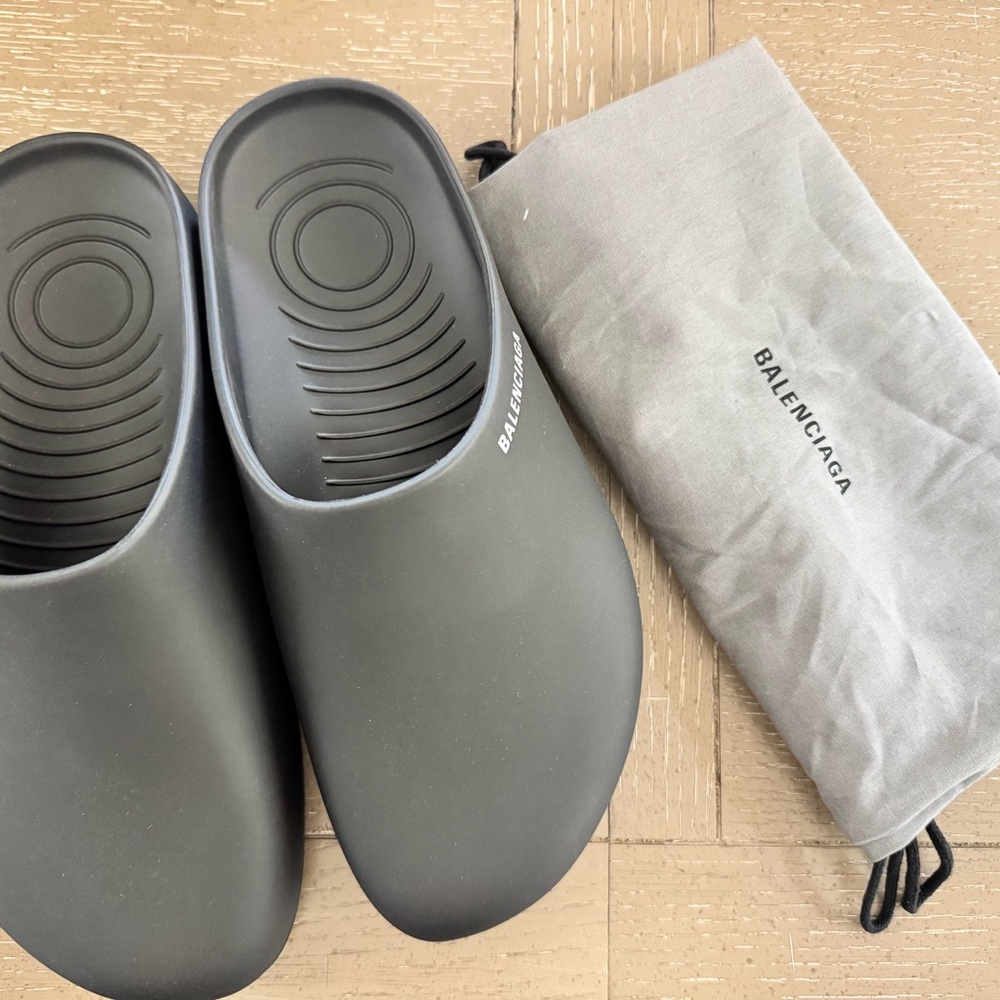 Balenciaga Closed Pool Men’s Black Slides size 41/8